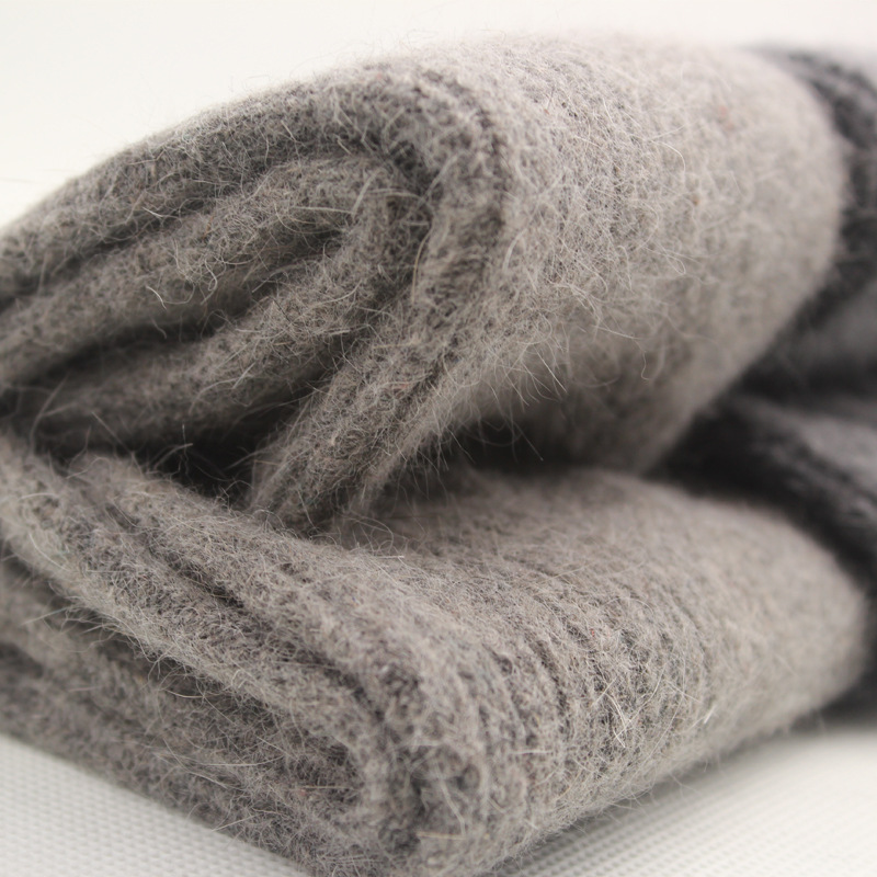 羊毛袜男加厚冬天男士超厚袜子冬季厚袜加绒兔羊毛保暖纯棉高筒袜