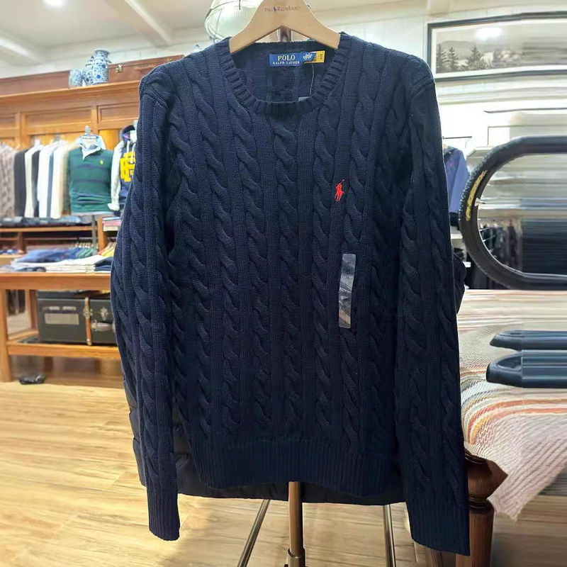 British Classic Men's and Women's Pony Logo Casual Business Long-Sleeved Knitted Knitwear Couple's Autumn and Winter Color British Classic Men's and Women's Pony Logo Casual Business Long-Sleeved Knitted Knitwear Couple's Autumn and Winter Color