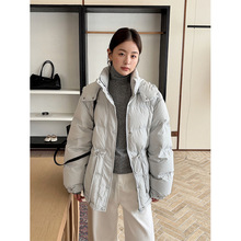 TG 可拆卸帽加厚保暖羽绒服女2025冬季新款抽绳收腰显瘦外套25894