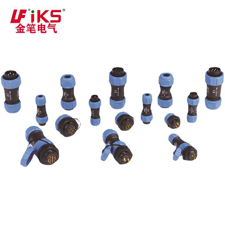 12孔 防水航空插头座SP21 工业连接器后螺母座