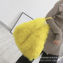 2021秋冬新款滩羊毛皮草毛绒包包女单肩手提挎包大容量磁扣欧美