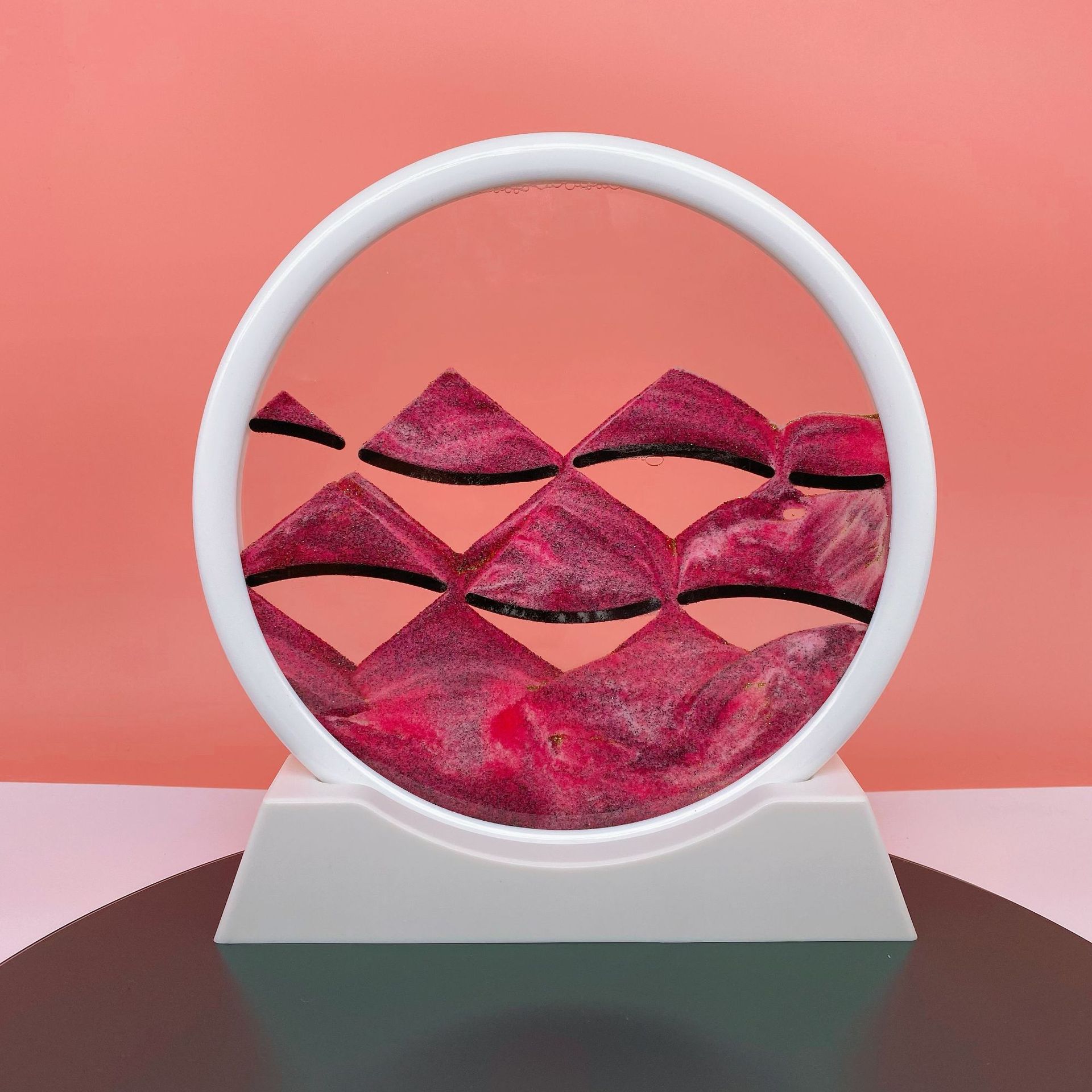 스몰 힐 화이트 프레임 5 인치 파우더 샌드