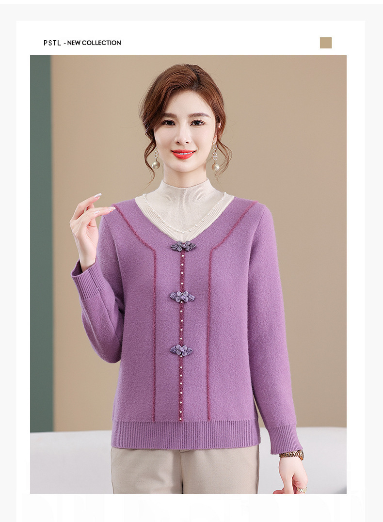 E5906 980K ÁO LEN NỮ TAIRYA MÙA XUÂN THU ĐÔNG TRUNG NIÊN DÀY ẤM THỜI TRANG NỮ G03 SẢN PHẨM MỚI