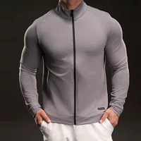 6142187 Мужская футболка с длинным рукавом в стиле "Dominant Muscle" 2025, быстросохнущая, из ледяного шелка, повседневная, спортивная, эластичная, для фитнеса и дома