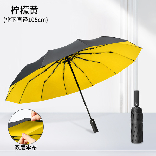 Double-layer automatic windproof umbrella