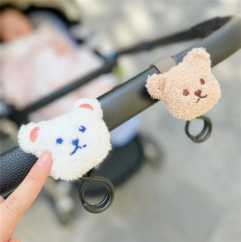 Korean ins style stroller hook maternal and child backpack walking artifact stroller baby bear head mommy bag hook
