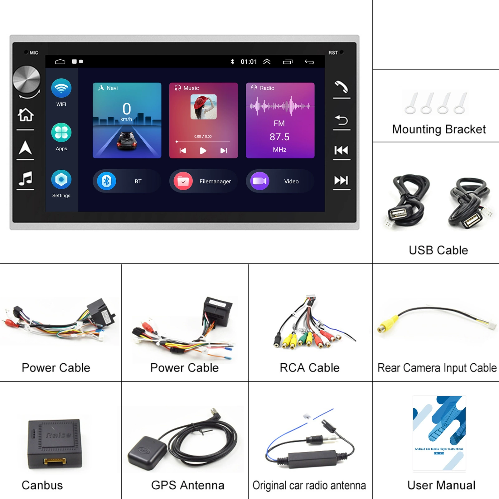 Подходит для 7" Android 13.0, большой экран для Volkswagen Lingyu, CarPlay, навигация Android, центральный мультимедийный блок