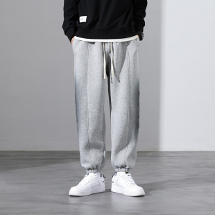 Plus size M-8XL sweatpants men's fashion brand loose ankle-tied pants Korean style trendy casual pants