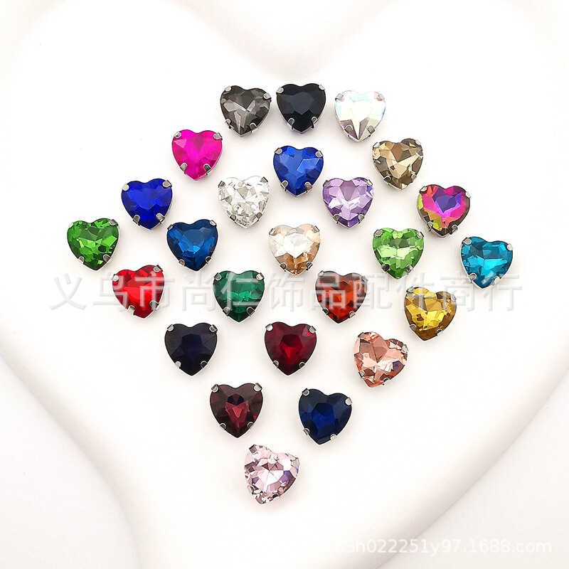 Peach heart four corner claw drill DIY hairpin headscarf accessories clothing accessories hair accessories wedding hole shoes material Peach heart four corner claw drill DIY hairpin headscarf accessories clothing accessories hair accessories wedding hole shoes material