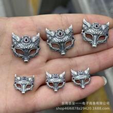 新品 三七银老银配饰狐狸面具手串diy手链项链串珠配件配饰