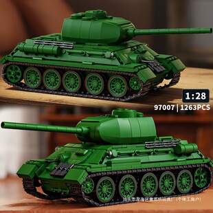 T34-85̹��1:28����̹�˶����K�b��܇�к���߻�ʽ�eľƴ�bģ��