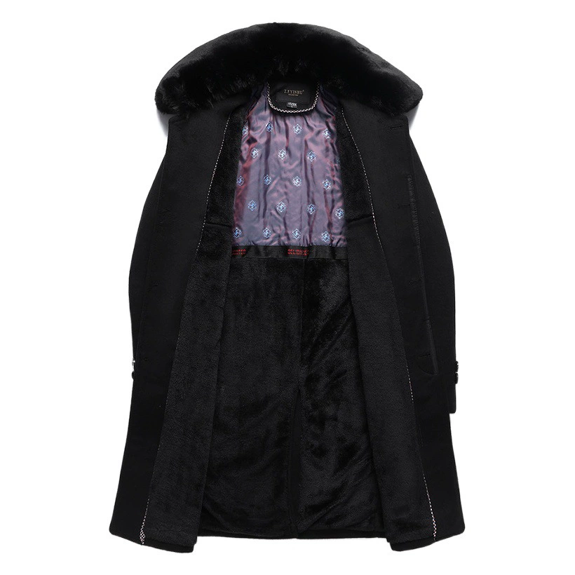 Зимняя новая мужская шерстяная шерстяная шерстяная куртка