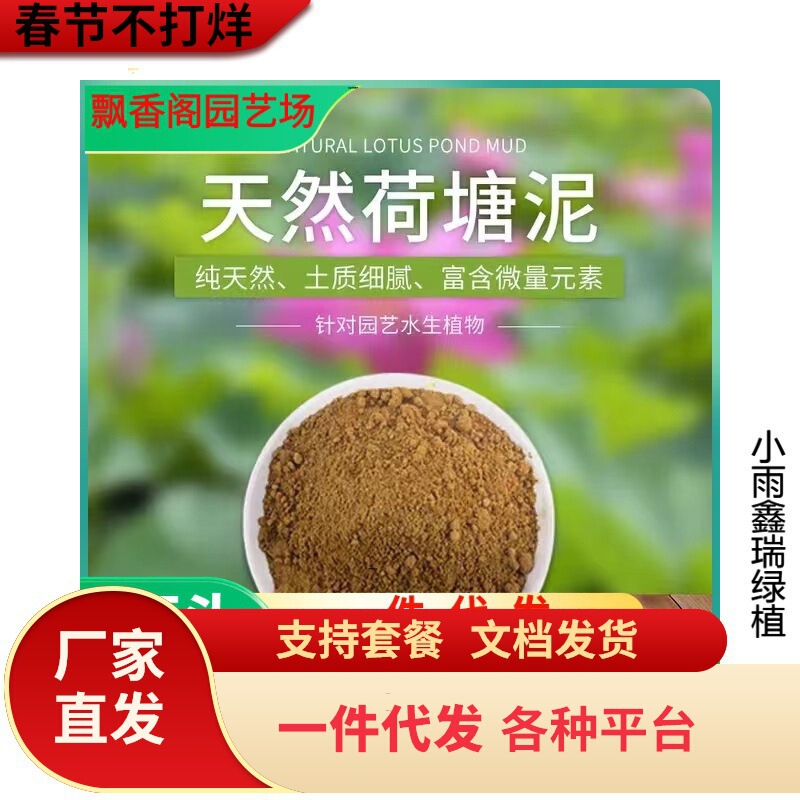One Piece of Natural Lotus Pond Mud, Water Lily, Bowl Lotus, Lotus, Penny Grass, Hydroponic Sterile Nutrient Soil