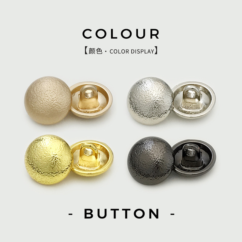Metal Mushroom Head Shirt Buttons Gold Men's and Women's Cardigan Shirt Small Buttons Fashionable Versatile Cardigan Buttons Round