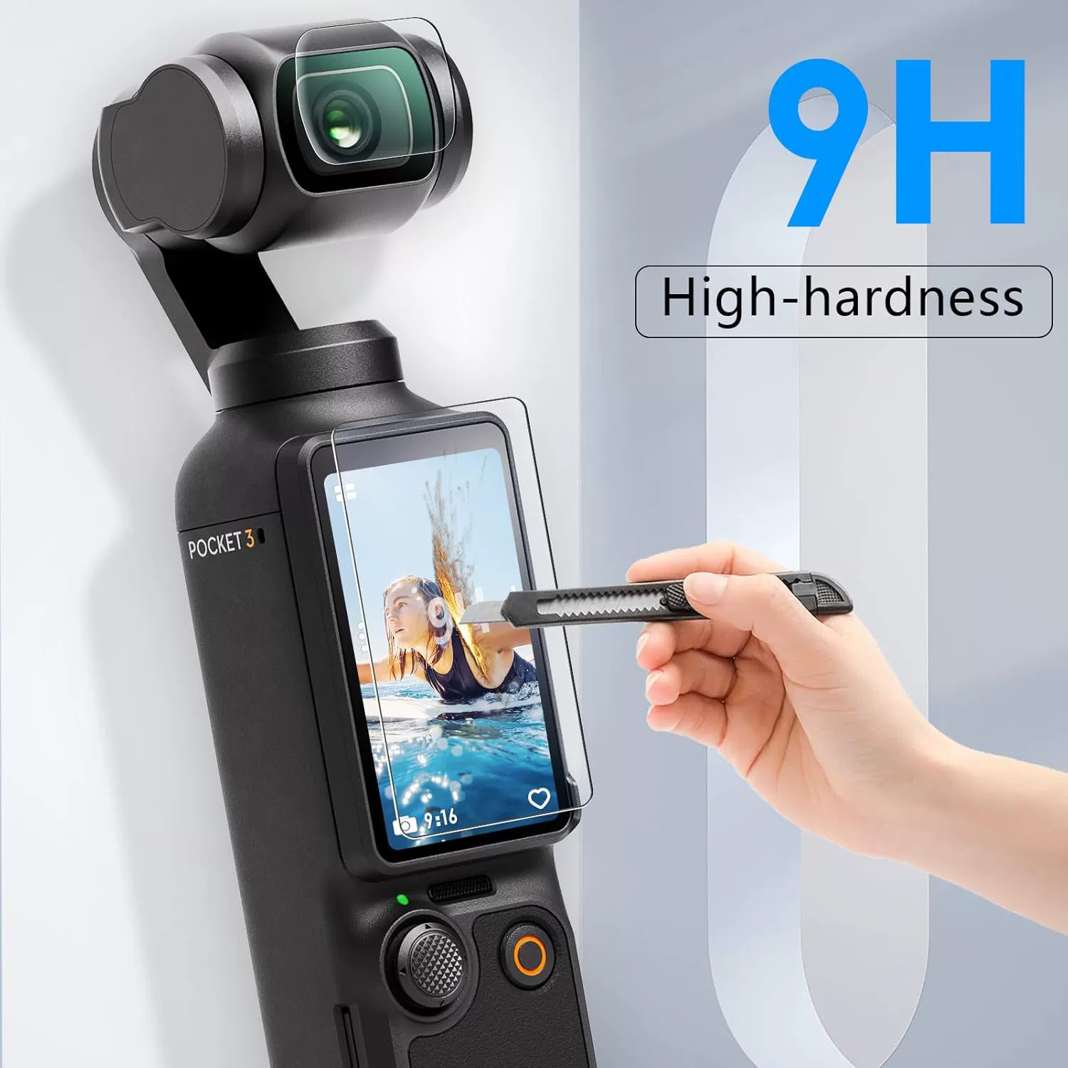 Защитная плёнка для камеры DJI Osmo Pocket3 / Pocket Pant, закалённое стекло для экрана Pocket 3