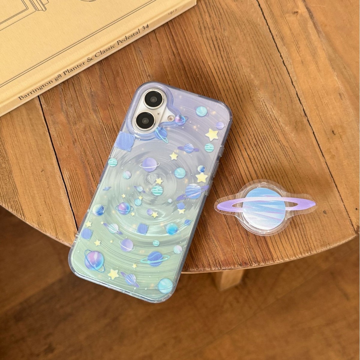 Dream Gradiente Vortex Planet para iPhone15/16 Funda para teléfono móvil 14Pro Pareja 16ProMax Soporte 13