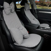 汽车内饰气质蝴蝶结头枕车载装饰品创意座椅护颈枕腰靠四季女