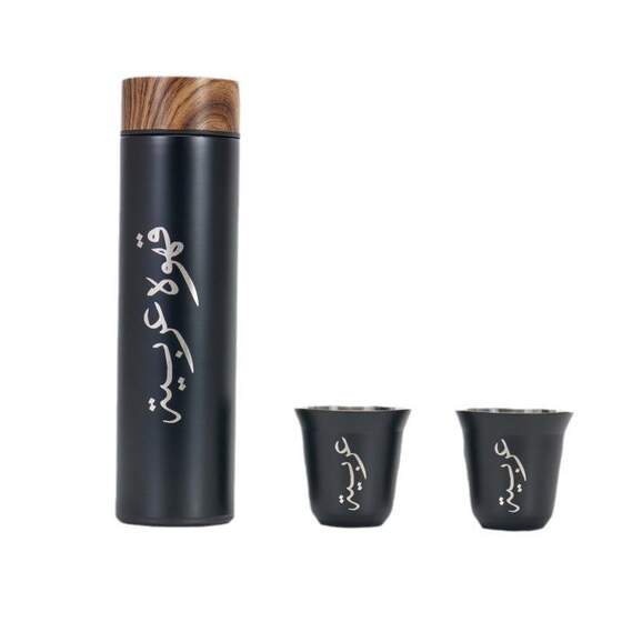 Foreign trade Middle East hot Arabic 304 stainless steel double thermos cup gift box set gift cup wholesale