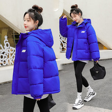 外贸亚马逊工厂批发宽松冬糖果色棉服欧美面包棉连帽短款女棉衣外