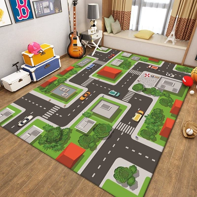 Avtomobil döşəmə paspasları — Early Education Kindergarten Carpet Game - childrens-carpet-928-4060cm-crystal-velvet