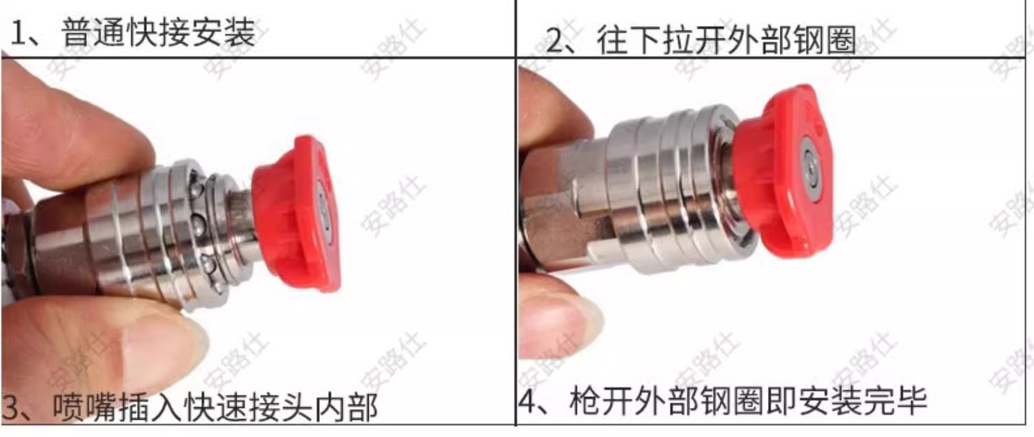 Cross-Border New High-Pressure Washer Water Gun Car Washing Machine with Stainless Steel 1/4 Quick Connector with Pressure Resistance of 5000Psi