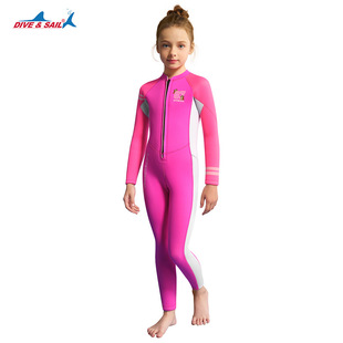 DIVE&SAIL��ͯ��ˮ��2.5MM�B�wŮ��ˮ�¼Ӻ�ů�����_��ˮĸӾ��