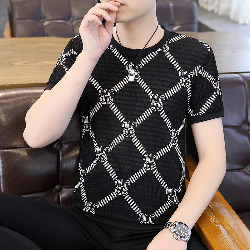 Taobaoke-7007-P25-2024 verano de alta calidad estudiantes adolescentes cuello redondo camiseta de manga corta hombres de moda-verano 17