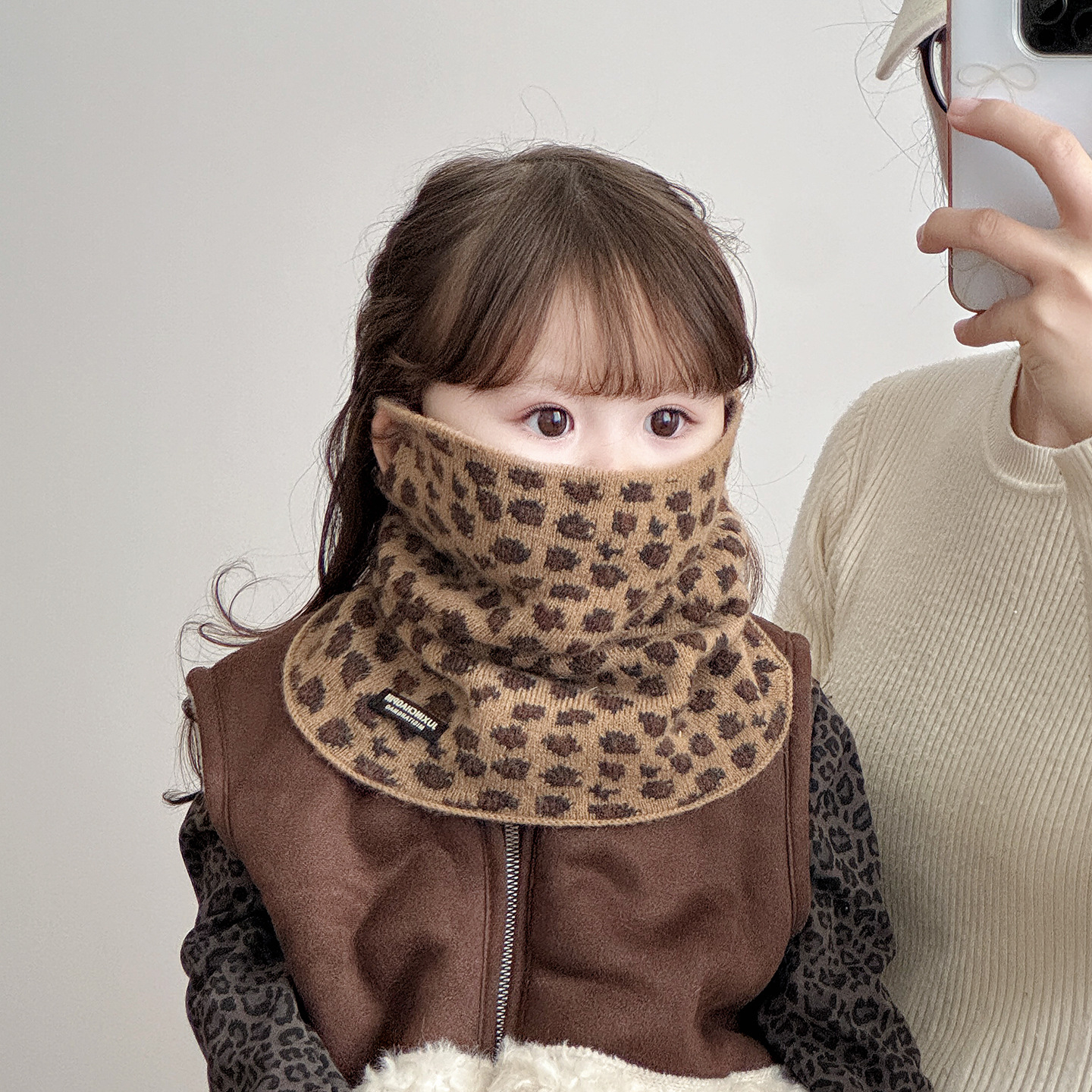 Cuello de invierno para niños colgar máscara de orejas para bebés gruesa bufandas de lana de punto caliente para proteger el cuello a prueba de viento colcha de cuello