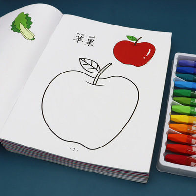 画画本批发儿童宝宝涂色书图画绘画本1-2-3门幼儿园涂鸦填色绘本|ru