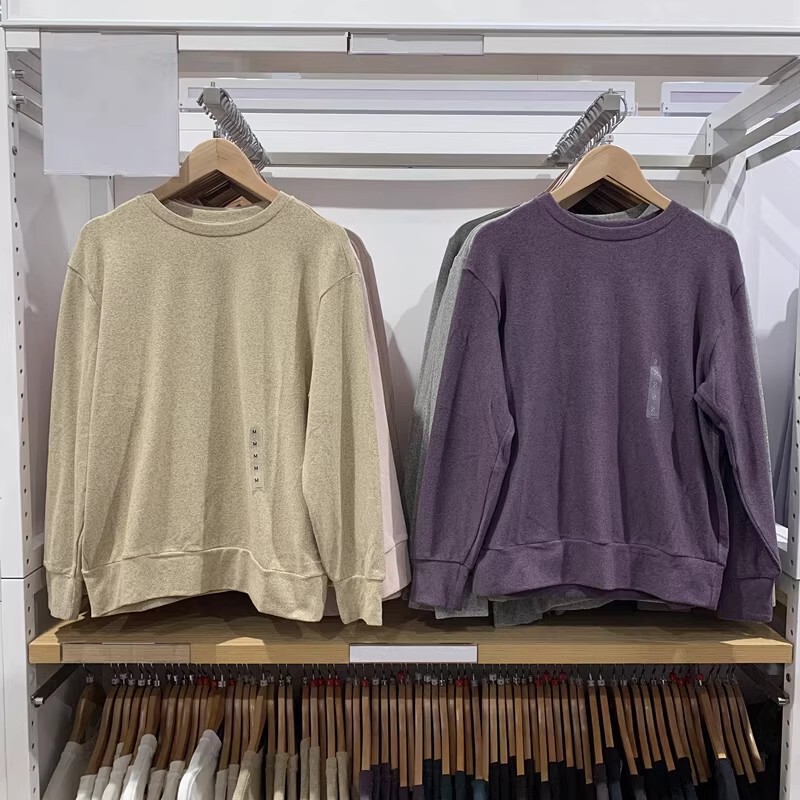 Japanese Women's Autumn and Winter Soft Knitted Polar Fleece Round Neck Pullover/Long-Sleeved Fleece Sweatshirt T-Shirt 479609