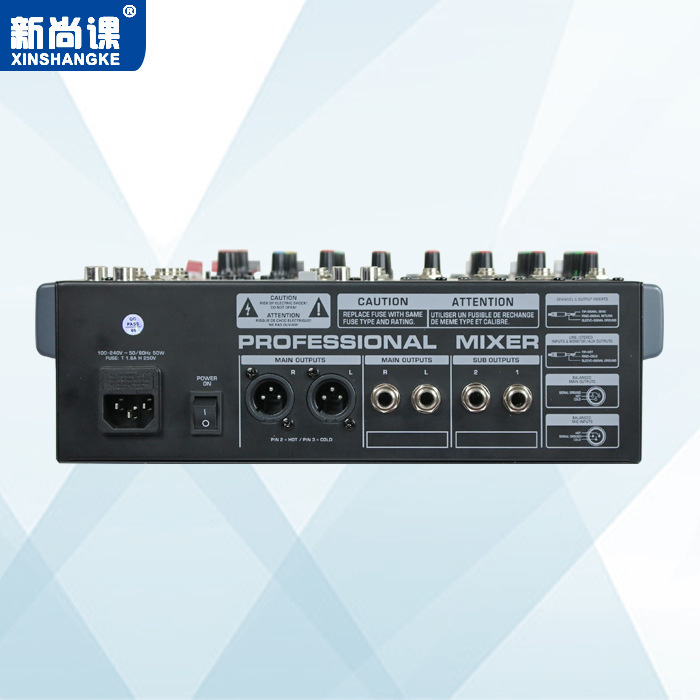 Mezclador profesional sin envío 8 12 dos grupos con dispositivo de efecto Bluetooth USB KTV reverberación espectáculo escenario