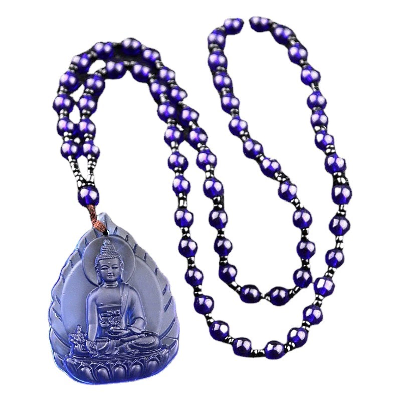 Подвеска Манджушри Бодхисаттвы Зеленая Мать Медицина Мастер Будда Гуаньинь Мужская и женская подвеска Амулет Ожерелье Женское Древняя Глазурь Бог Богатства