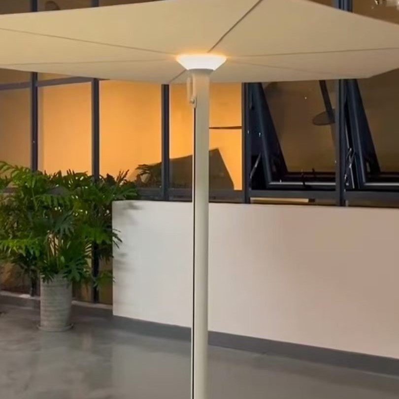 Nuevo paraguas solar al aire libre sombrilla terraza paraguas de columna de ocio patio de Milán stand de iluminación al aire libre image 7
