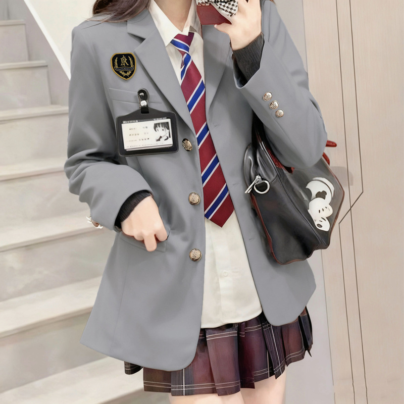 Blazer for Women 2026 Spring and Autumn New Japanese Style School Uniform Burgundy Cos Small Suit Jacket for Women Blazer for Women 2026 Spring and Autumn New Japanese Style School Uniform Burgundy Cos Small Suit Jacket for Women