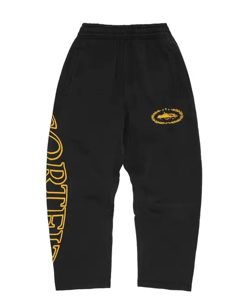 Black and yellow trousers