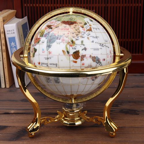 Triangle Gemstone Ball Tabletop Globe Craft Business Gift Company Annual Meeting Office