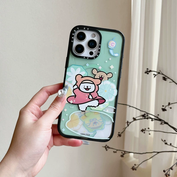 Line Puppy Part 2 (Playing in the Rain) [High Version Magnetic Suction] Black Frame Hard Case