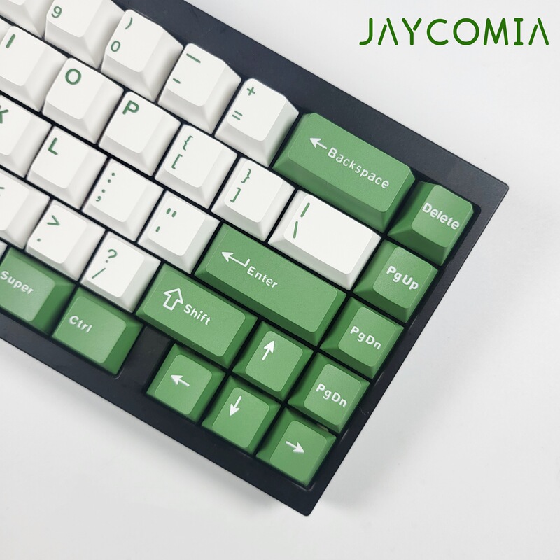 cheese green 126 key Pbt two-color injection original high key cap ISO ANSI matching suitable for mechanical keyboard