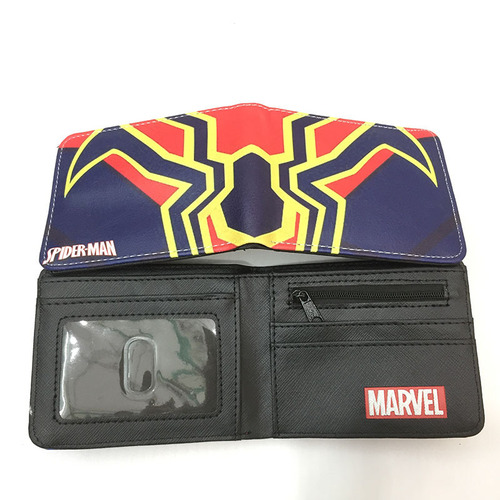 Superhero Series Short Bifold Wallet Teenage Men's Simple Coin Purse Card Holder Wallet