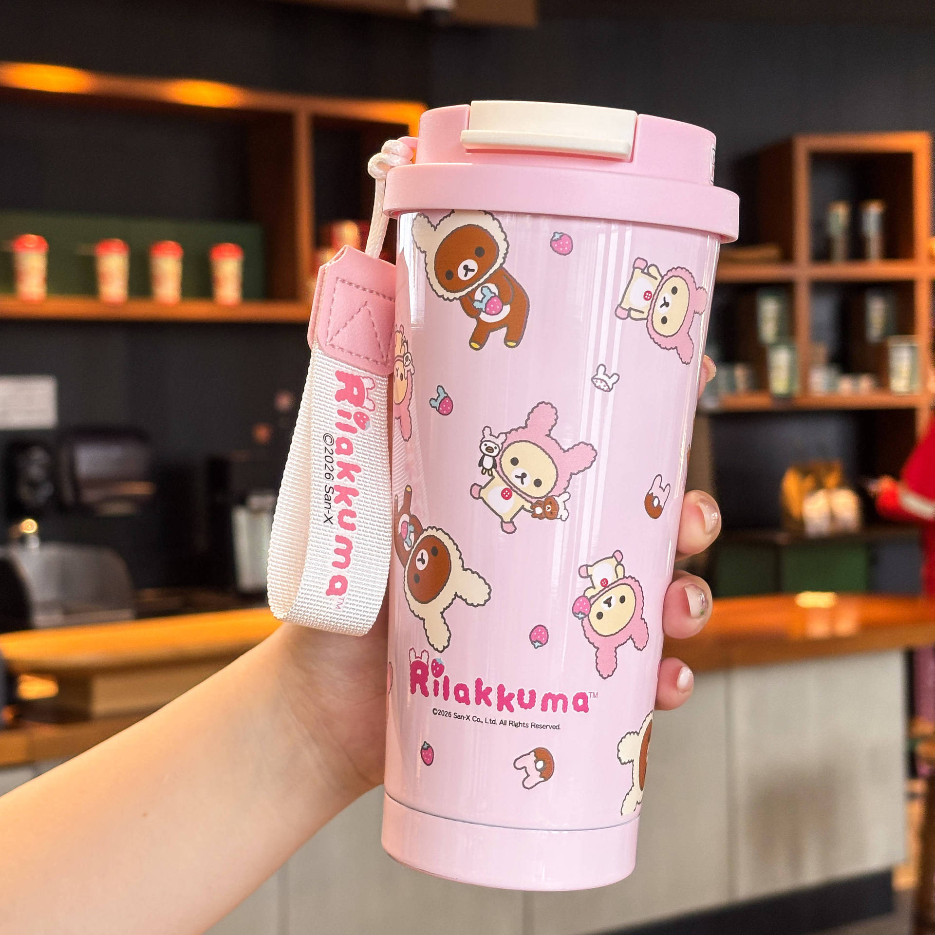 Auténtico relajado oso 2026 nuevo tipo de taza de agua para chicas de alto valor 316 taza de café de oficina de acero inoxidable