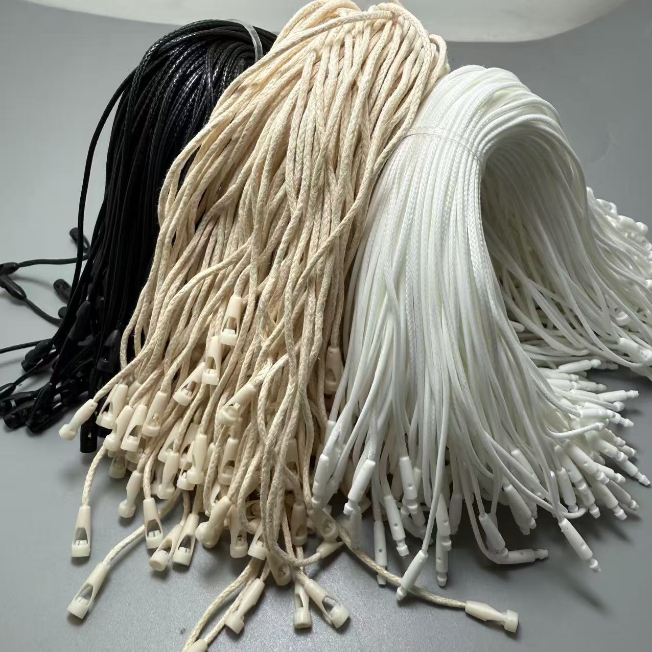 吊牌挂绳吊粒线绳高档子弹头服装衣服标签涤纶手穿绳棉线蜡线