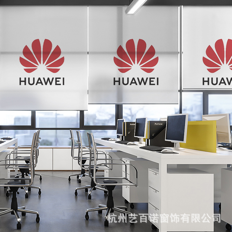 インクジェットロゴローラーブラインド広告カーテンオフィスサンシェード会社建設現場銀行電動昇降ロールプルタイプ|undefined