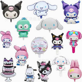 新款三丽鸥主题气球Q版玉桂狗库洛米美乐蒂布丁狗卡通生日装饰