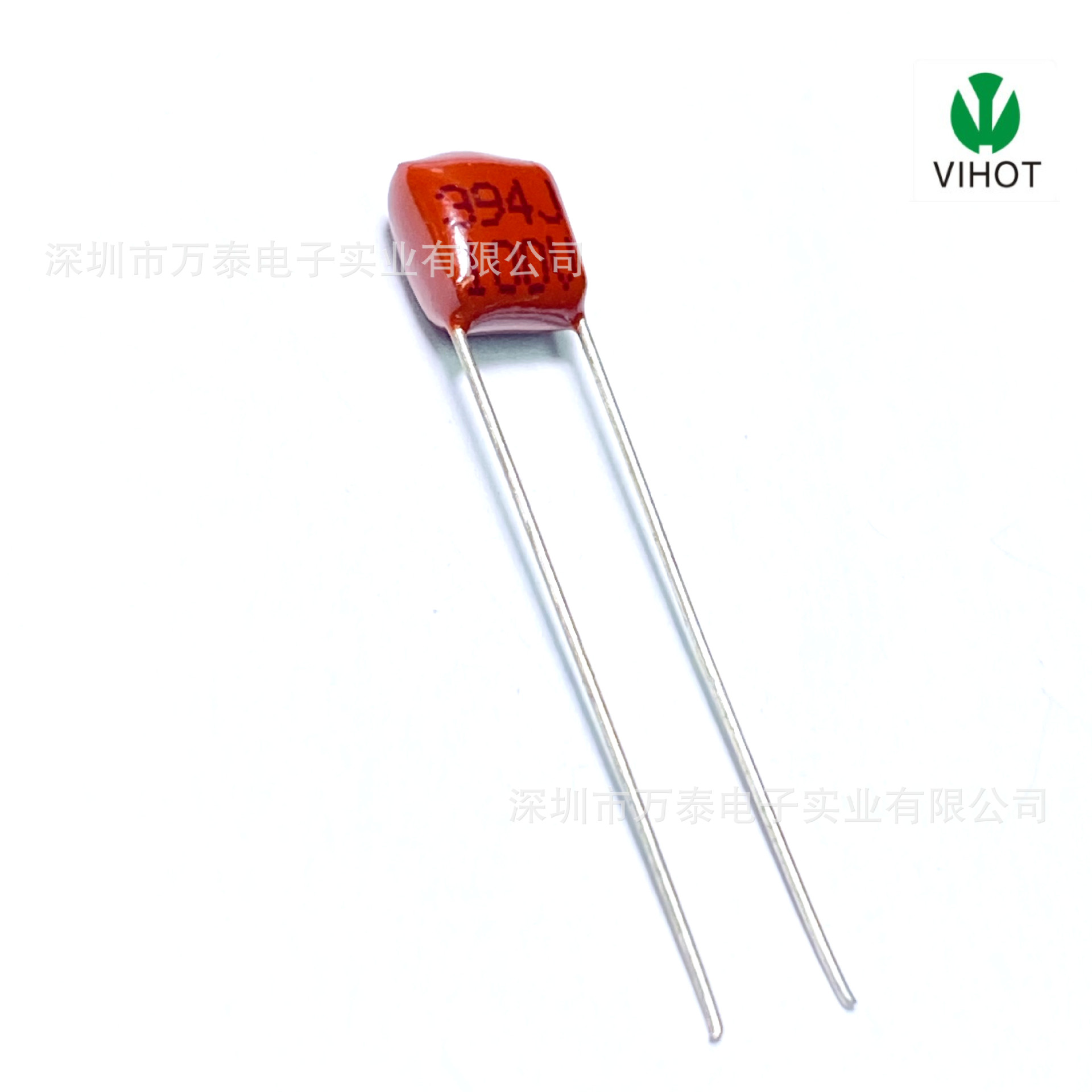 CBB电容 CL21X 100V394J 0.39UF 聚酯膜 薄膜电容器 P=5MM