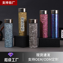 高档轻奢纯钛保温杯男女高颜值茶水分离焖茶杯商务办公直身钛杯