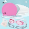 Pink fuchsia silicone earplugs with zipper