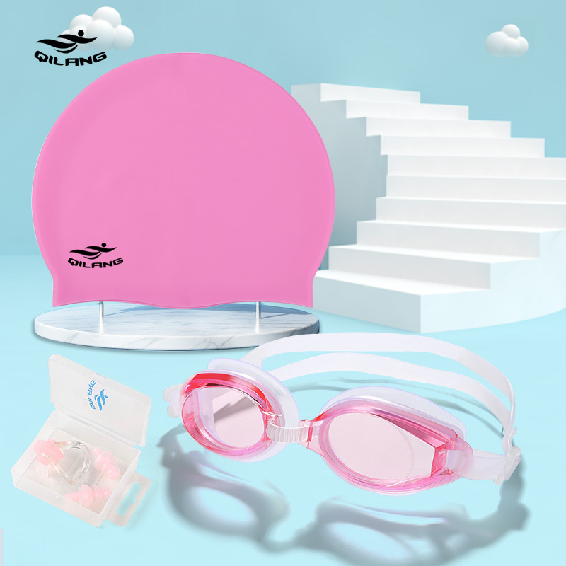 핑크-PE 지퍼 백 핑크 실리콘 캡 귀마개