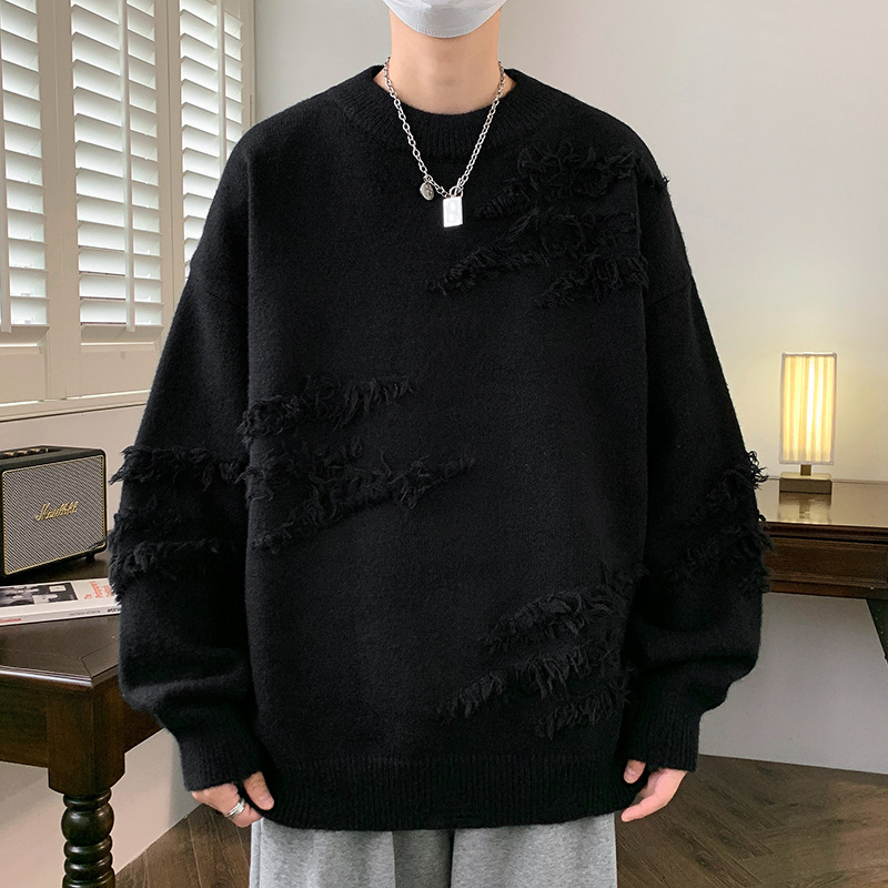 Winter trend solid color sweater