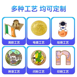 金属徽章定制成都旅游纪念品景点博物馆文创IP礼品设计生产定制