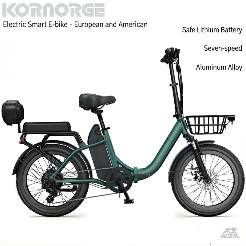 Fashionable New Model of Foreign Trade Electric Bicycle, Two-Wheeled, Portable, Foldable, Aluminum Alloy, Suitable for Adults, Men and Women, Detachable